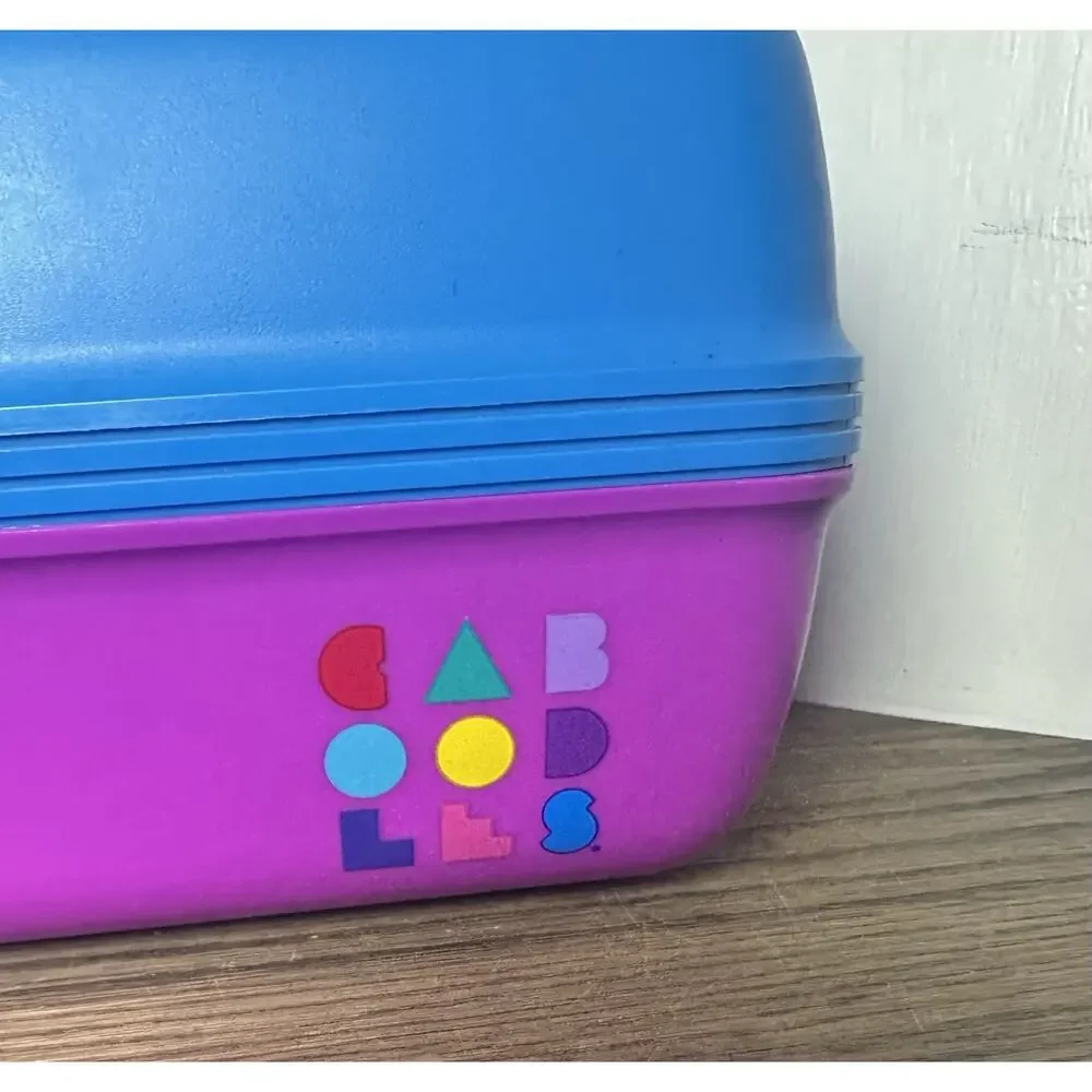 VTG Caboodles Pink Purple Make Up Storage Organizer Hard Case 2 Tiers 90s